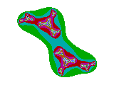 Julia set, c = 1,1 i